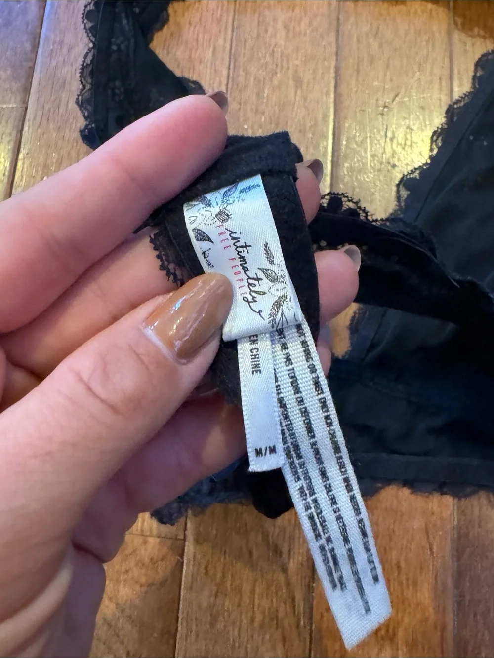 Free People Black Lace Bralette